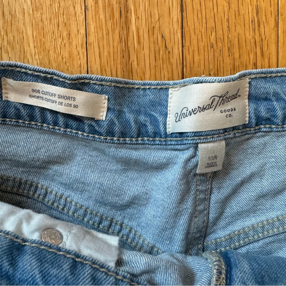 Universal Thread Light Blue & Black High-Rise Denim Jean Shorts Duo - Picture 3 of 9